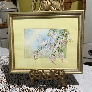 vintage "Doves & Branches" watercolor print by artist Haik Muradian